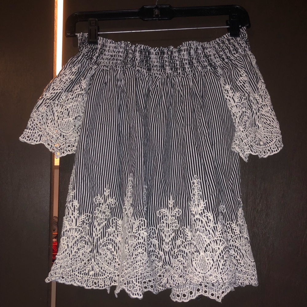 Poof! New York Off the Shoulder Top